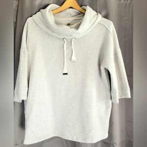 Cupio Gray Cowl Neck Sweater with Metallic Threading Size L